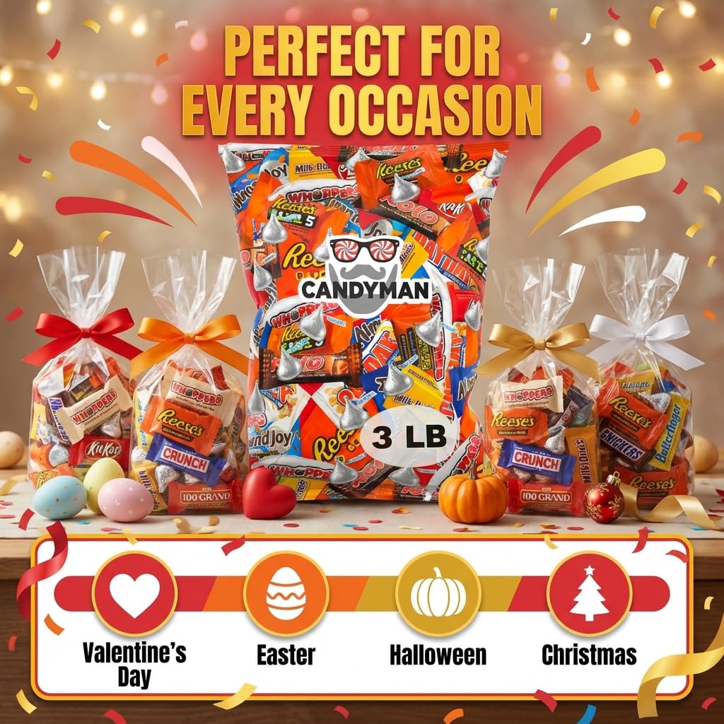 Candyman chocolate variety perfect for family movie nights and picnics.