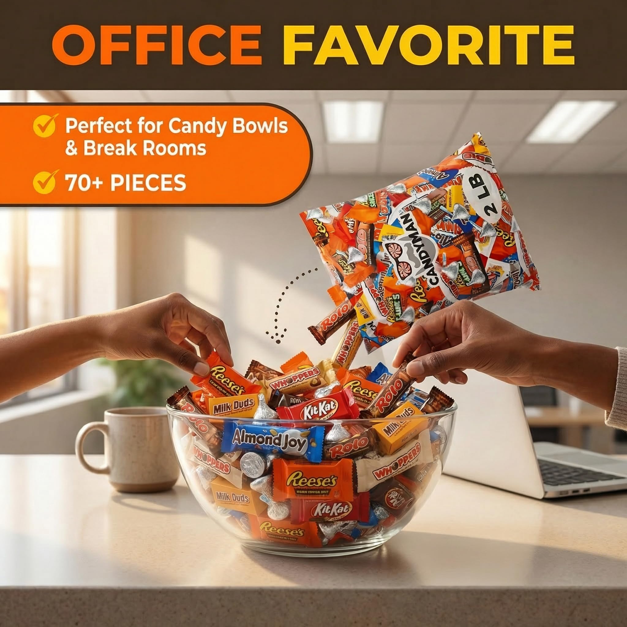 CANDYMAN individually wrapped chocolates for easy on-the-go snacking