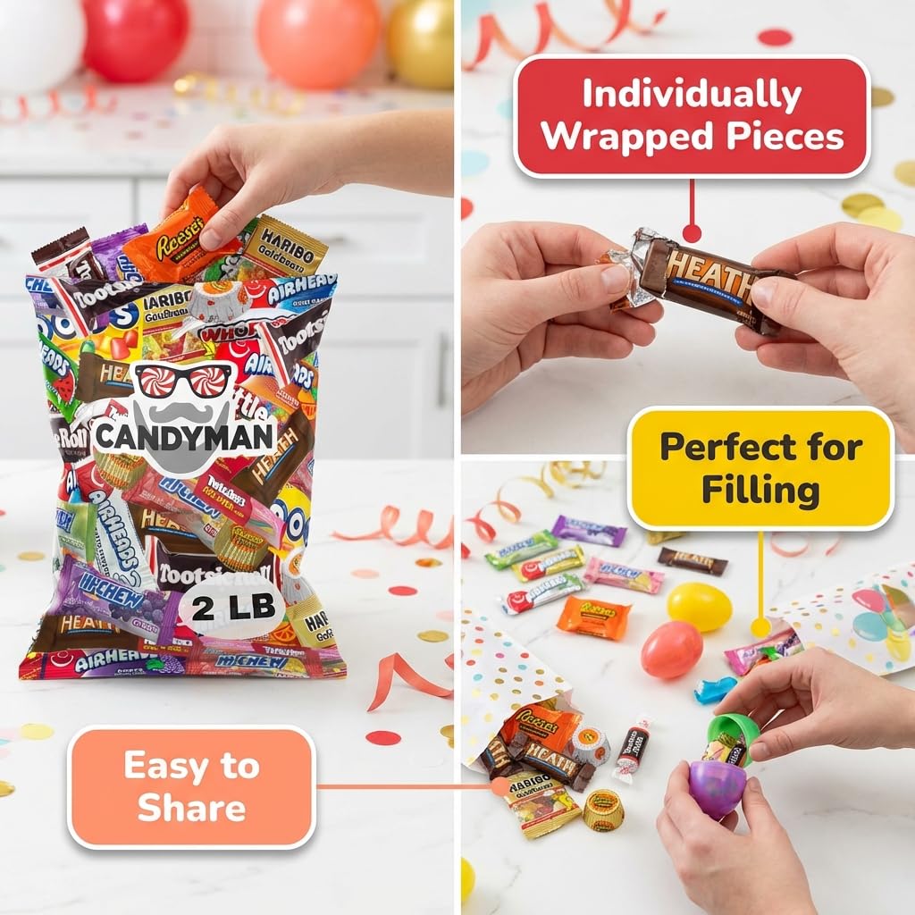 Candyman party-favor candy – ideal for birthdays, weddings, or classroom treats.