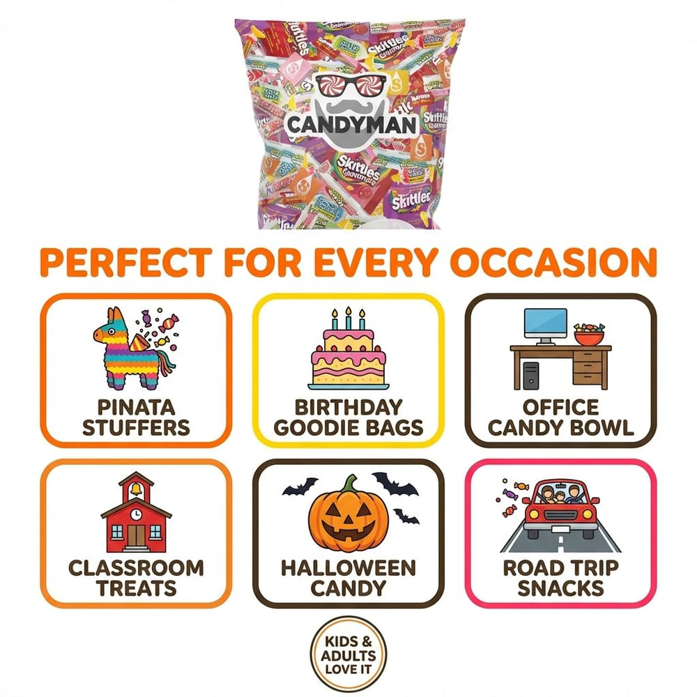 Candyman Pinata Stuffer Candies—perfect for festive pinatas and celebrations.