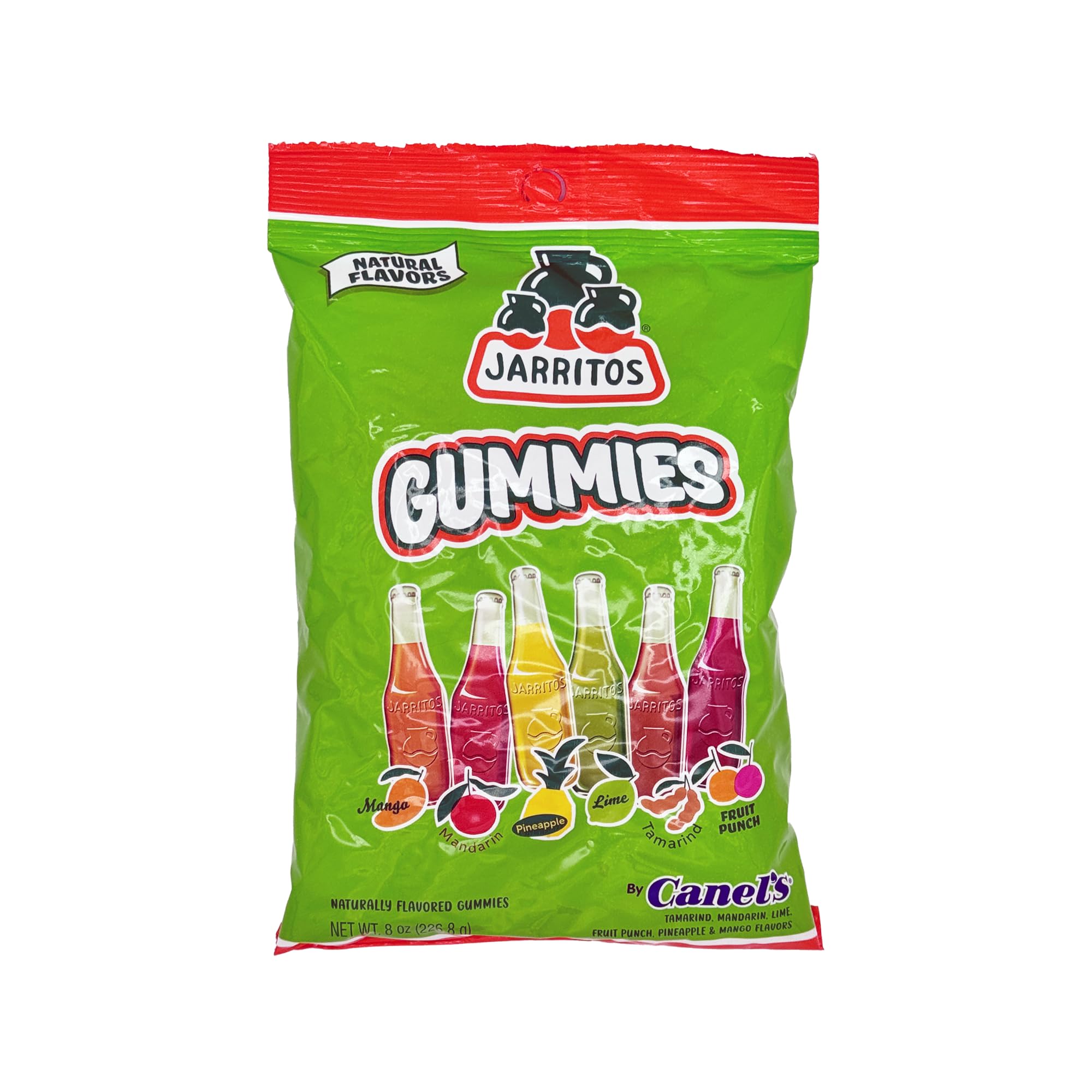 Canel's Jarritos gummies bottle-shaped tamarind flavor, perfect tangy snack on the go