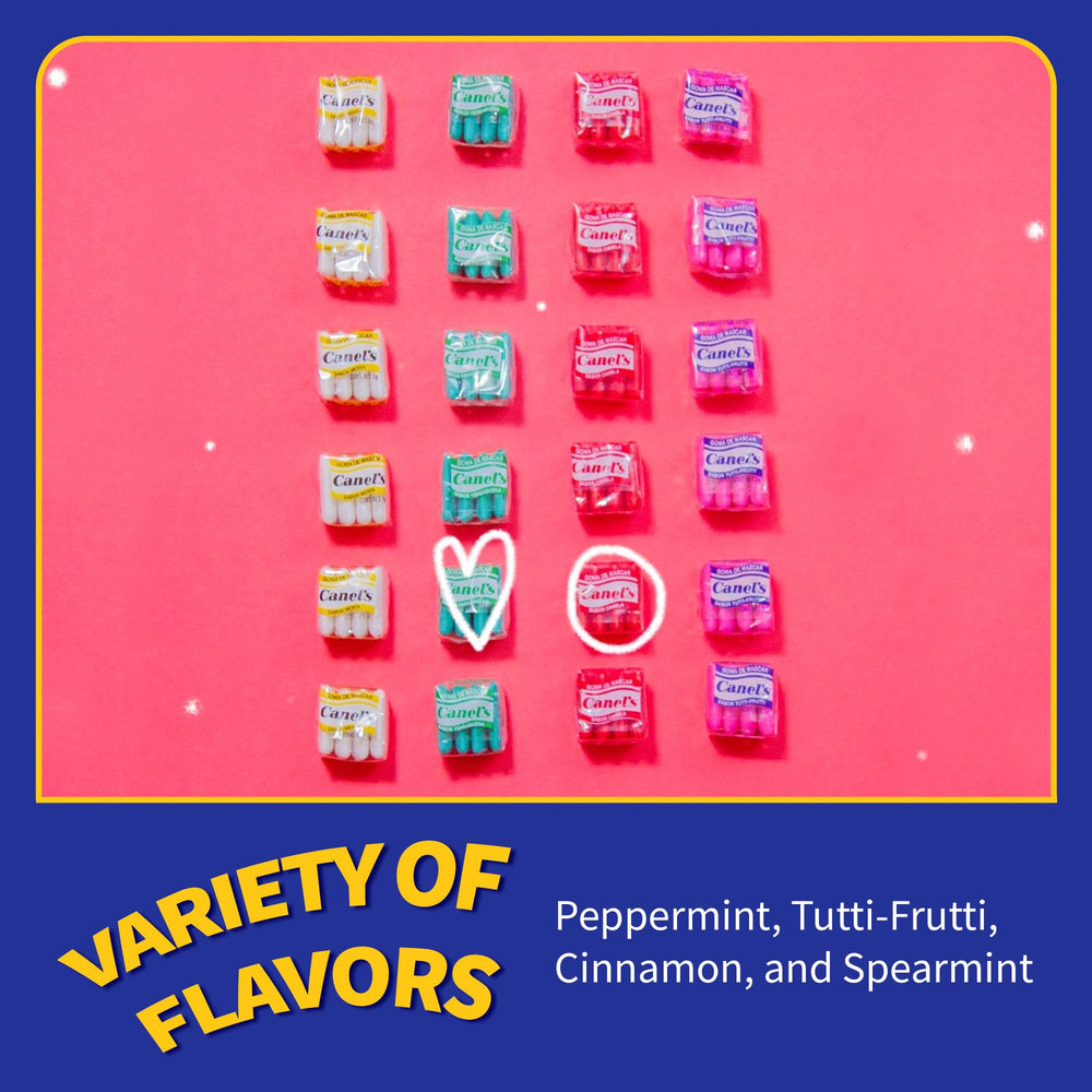 Canel’s peppermint gum pack delivers a refreshing breath after meals.