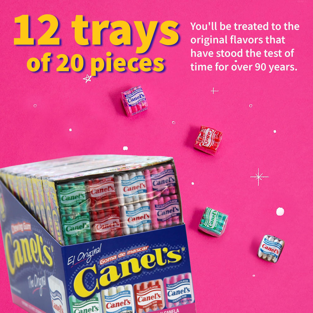 Canel’s spearmint gum pack offers a cooling, bright flavor.