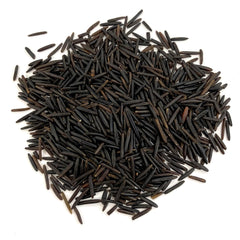 Canoe Wild Rice grains close-up reveals non-GMO purity