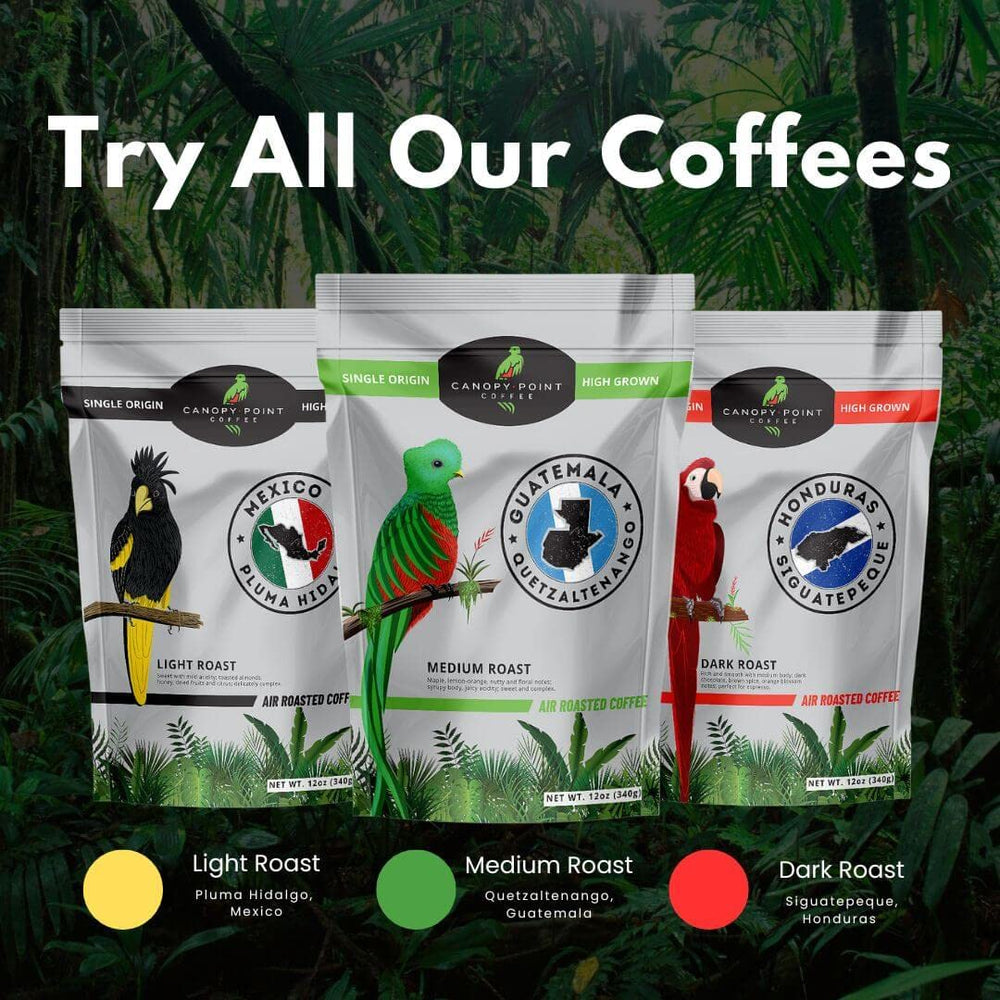 Canopy Point Honduras dark roast aroma fills your kitchen during brewing