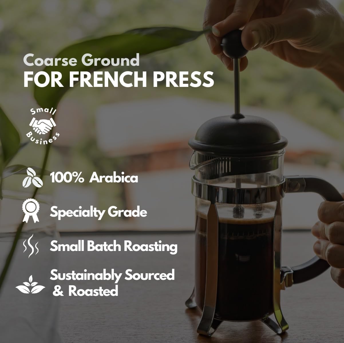 Canopy Point Honduras Dark Roast coarse-ground ideal for bold espresso and French press