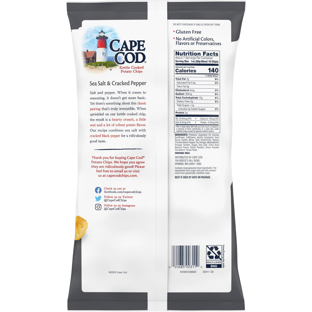 Cape Cod chip crisp snap detail showcases robust texture and taste