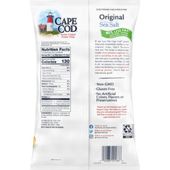 Cape Cod ingredients list close-up with potatoes, oil, and sea salt highlights simple quality.