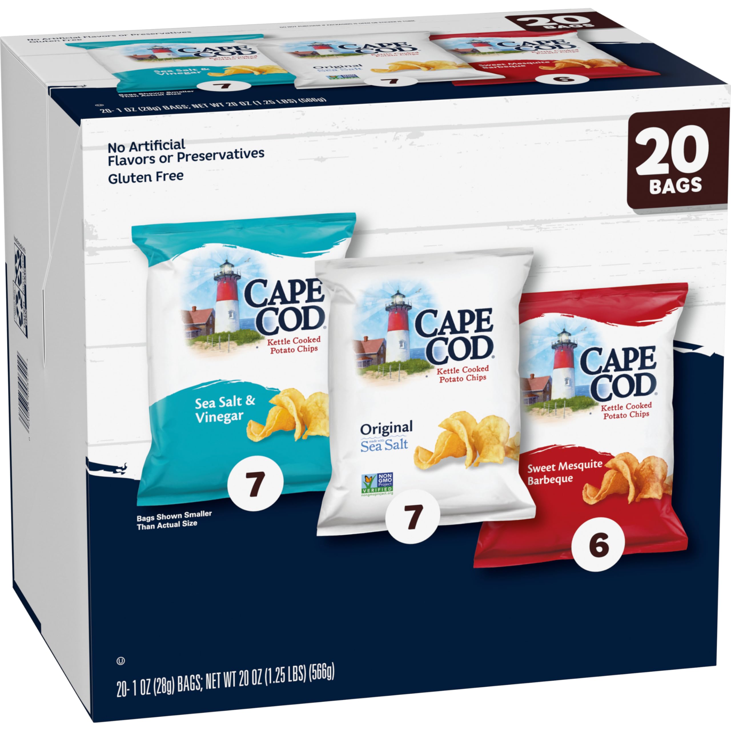 Close-up of Cape Cod kettle chips shows golden ridges.