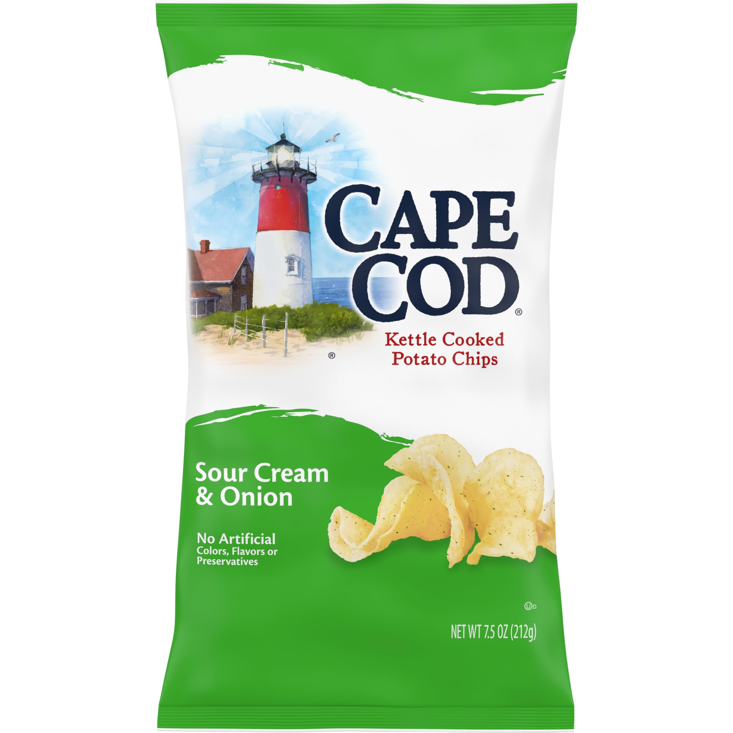 Cape Cod Sour Cream and Onion chips in a bag ready to share at a party