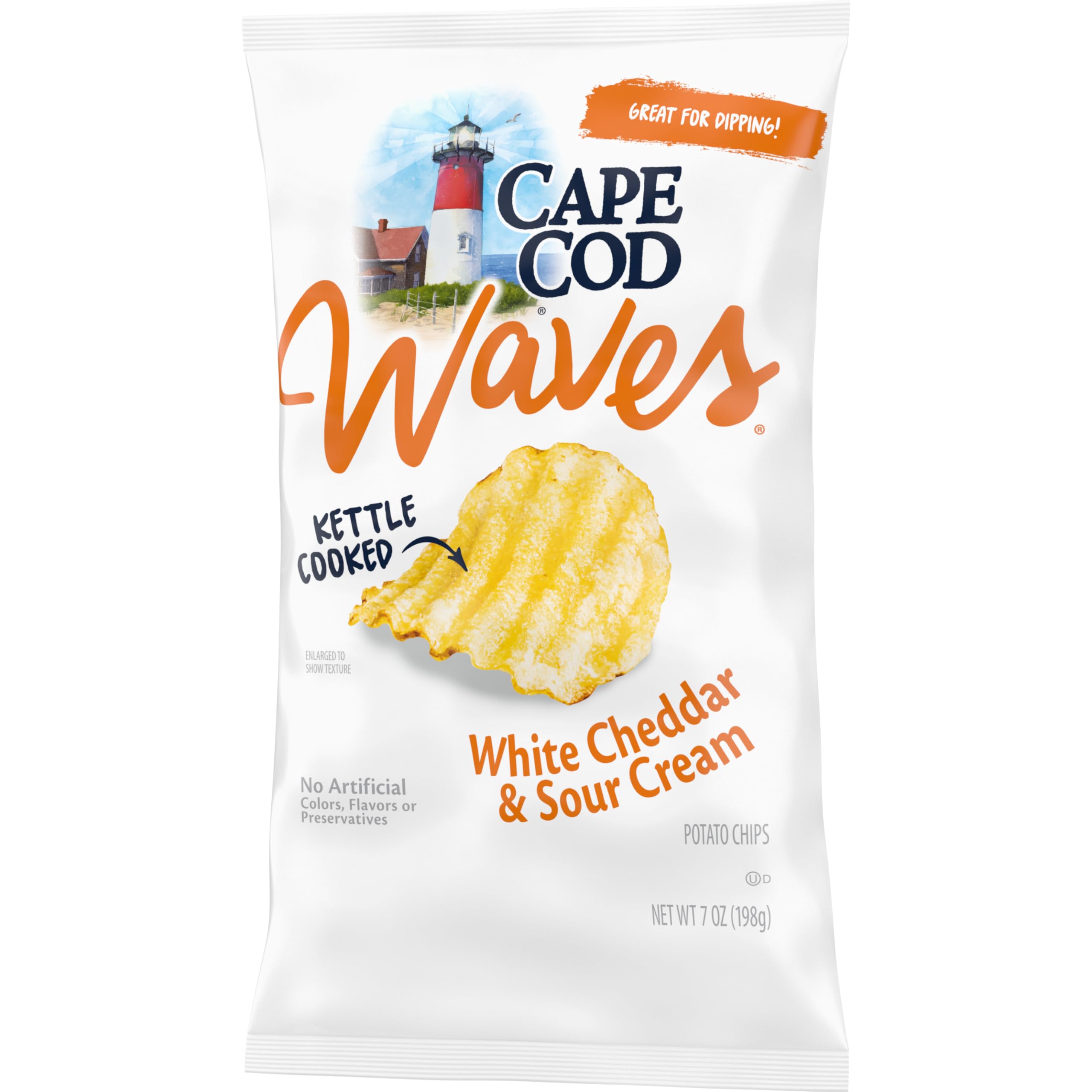 Cape Cod Waves flavor profile white cheddar sour cream highlights tangy aroma.