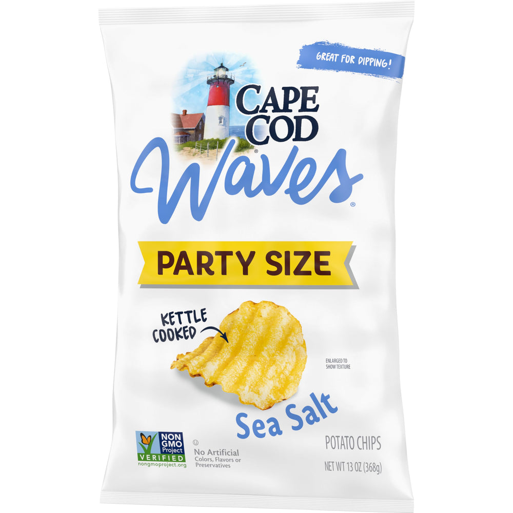 Cape Cod Waves packaging highlighting premium ingredients and quality.