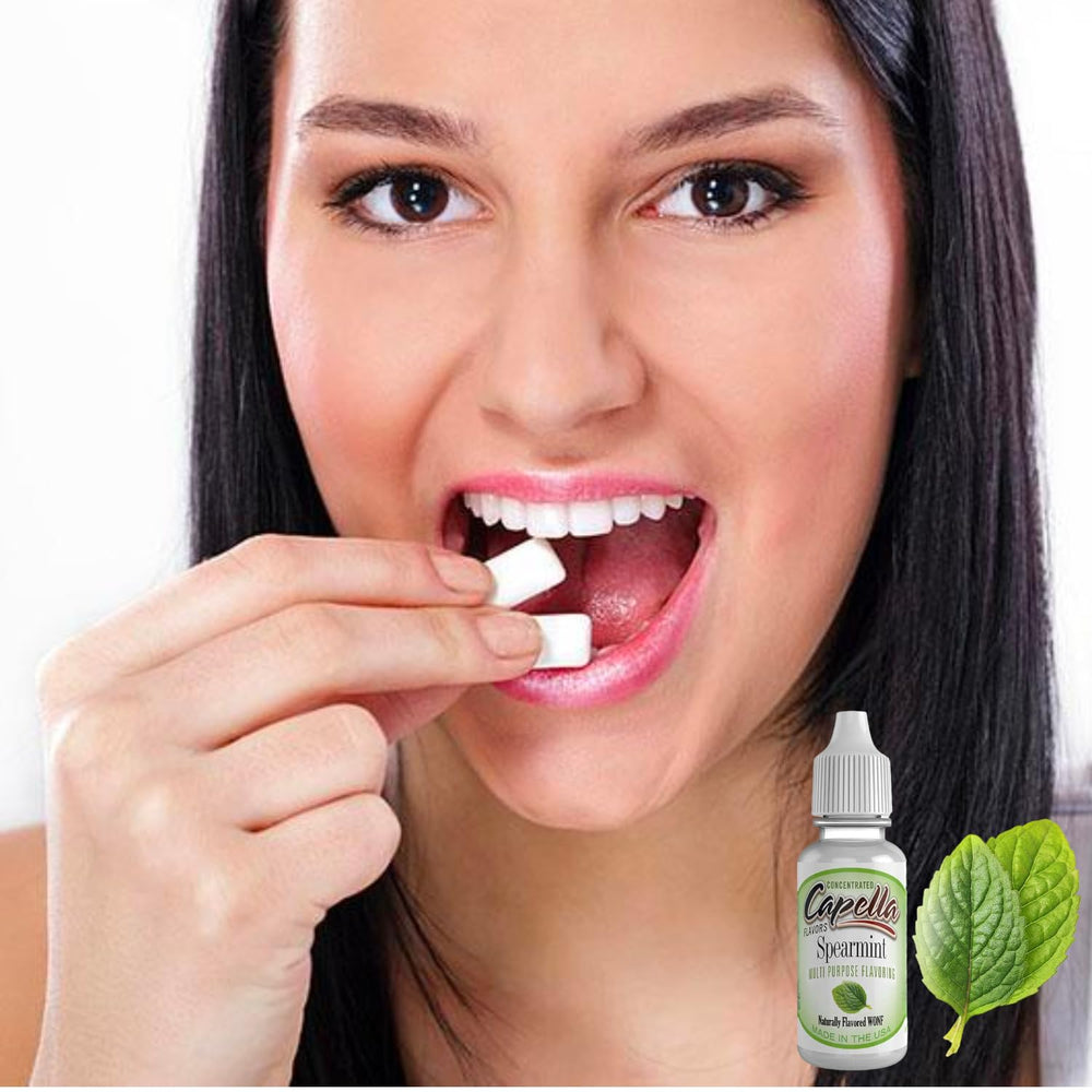 Capella Spearmint Drops packaging opened ready for quick flavoring.