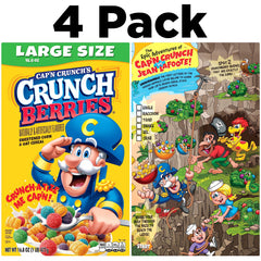 Cap'n Crunch Crunch Berries bowl with milk, colorful pieces for a kid-friendly morning treat