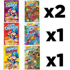 Cap'n Crunch Crunch Berries box front, colorful packaging and fruity crunch.