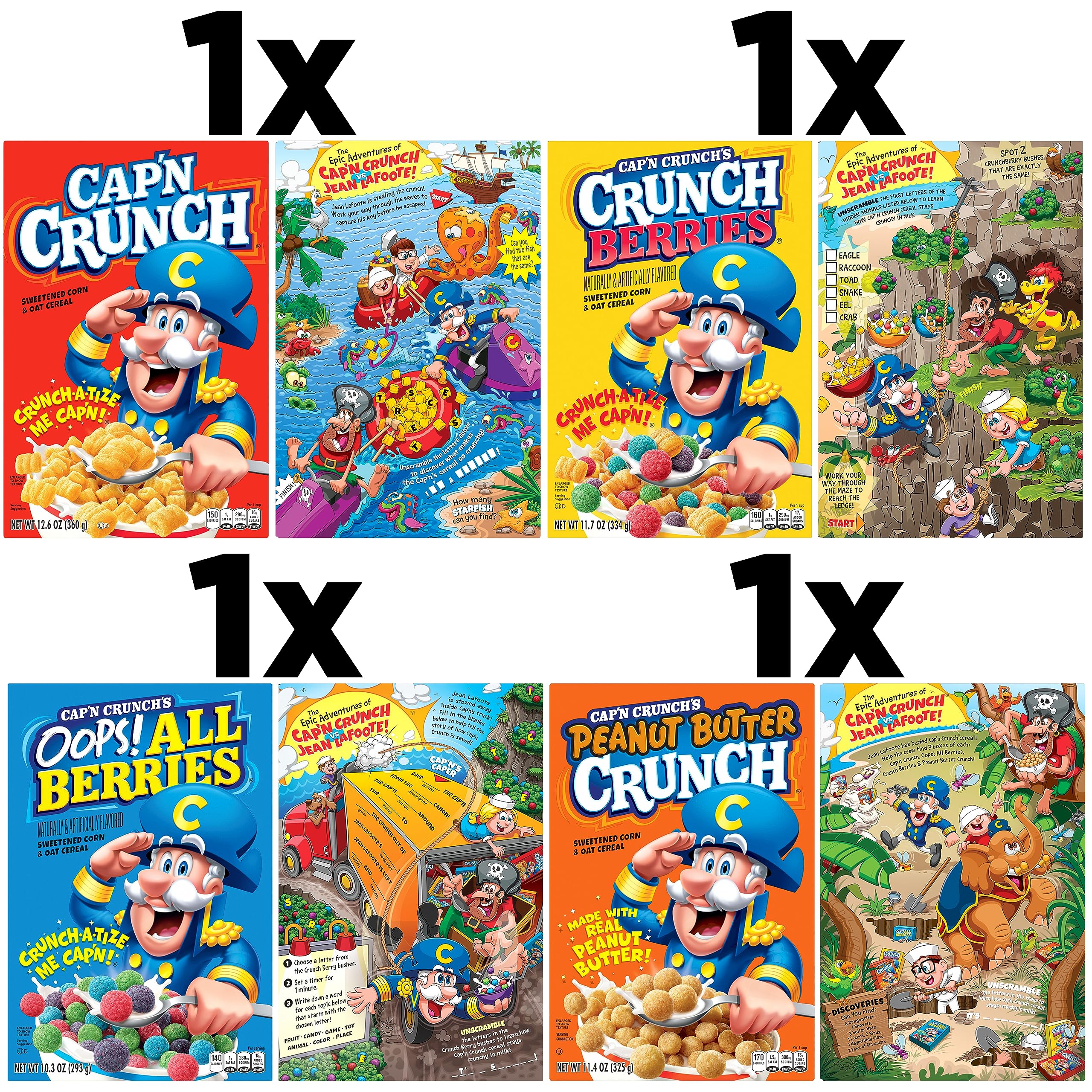 Cap'n Crunch Oops All Berries bowl showcasing berry-filled crunch.