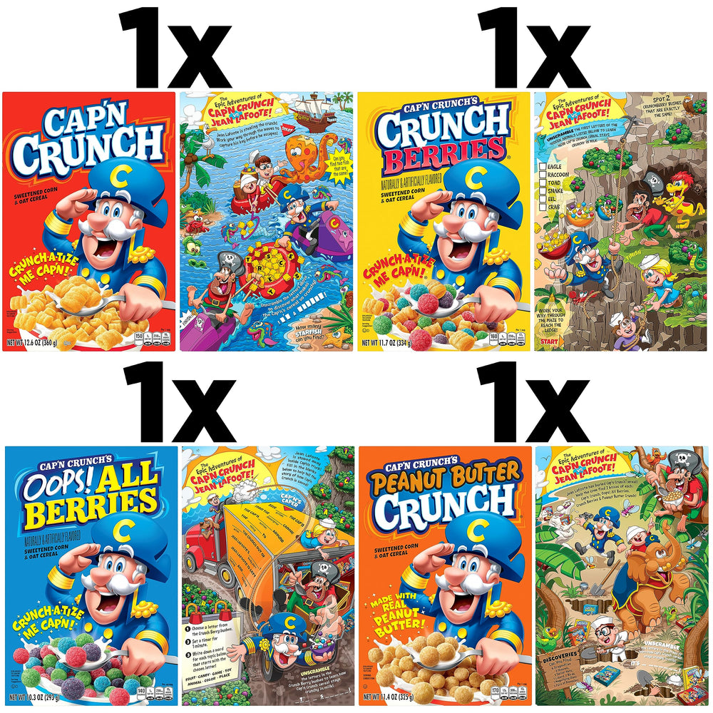 Cap'n Crunch Oops All Berries bowl showcasing berry-filled crunch.