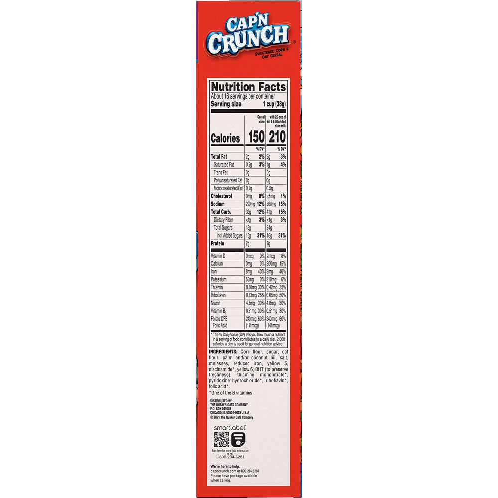 Cap'n Crunch Original bowl serving, crisp and inviting crunch.
