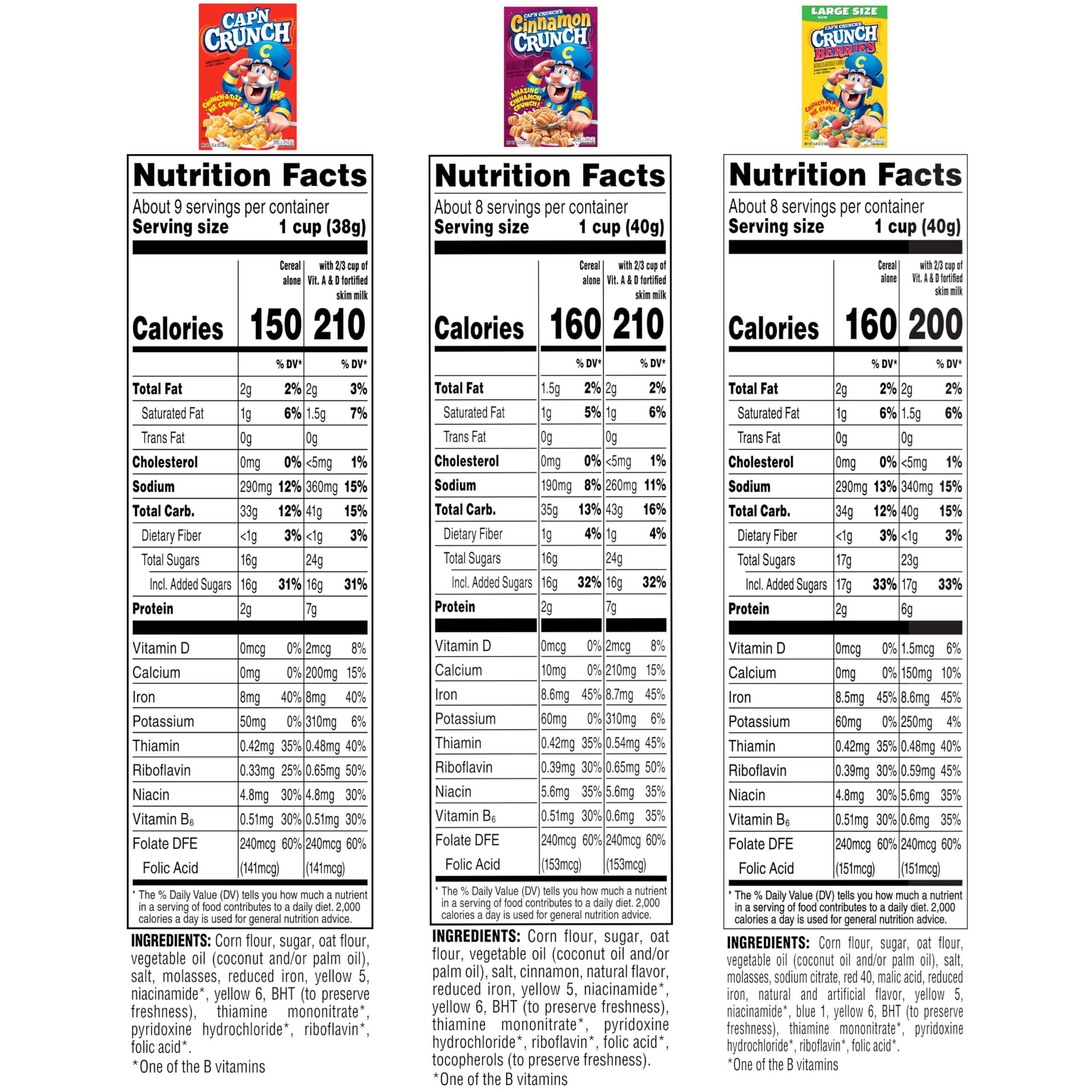 Cap'n Crunch Original cereal box on a breakfast table, timeless flavor for busy mornings.