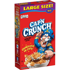 Cap'n Crunch original cereal in a bowl for a quick, satisfying breakfast.