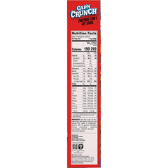 Cap'n Crunch original being poured with milk for a crunchy morning start.