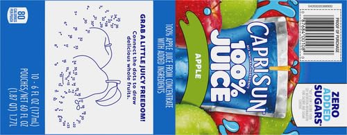 Capri Sun Apple Juice in lunchbox ready for school