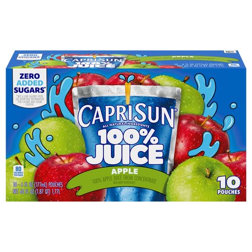 Capri Sun Apple Juice pouch showing real fruit taste for lunch