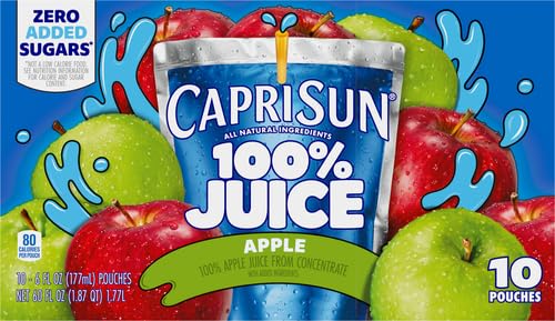 Capri Sun Apple Juice pour illustrates on-the-go hydration