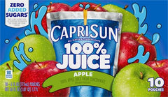 Capri Sun Apple Juice pour illustrates on-the-go hydration