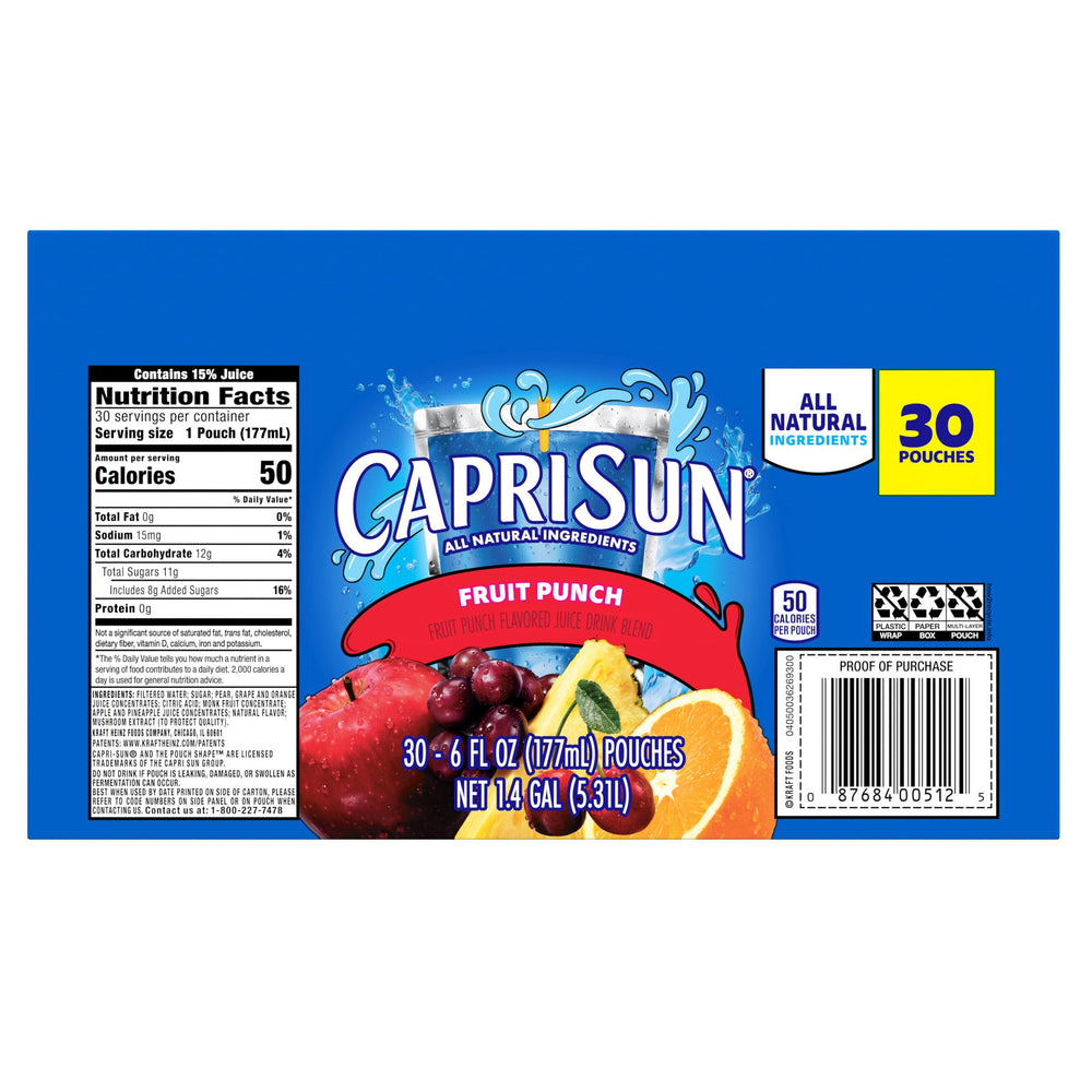 Capri Sun Fruit Punch 30-count packaging ready for purchase