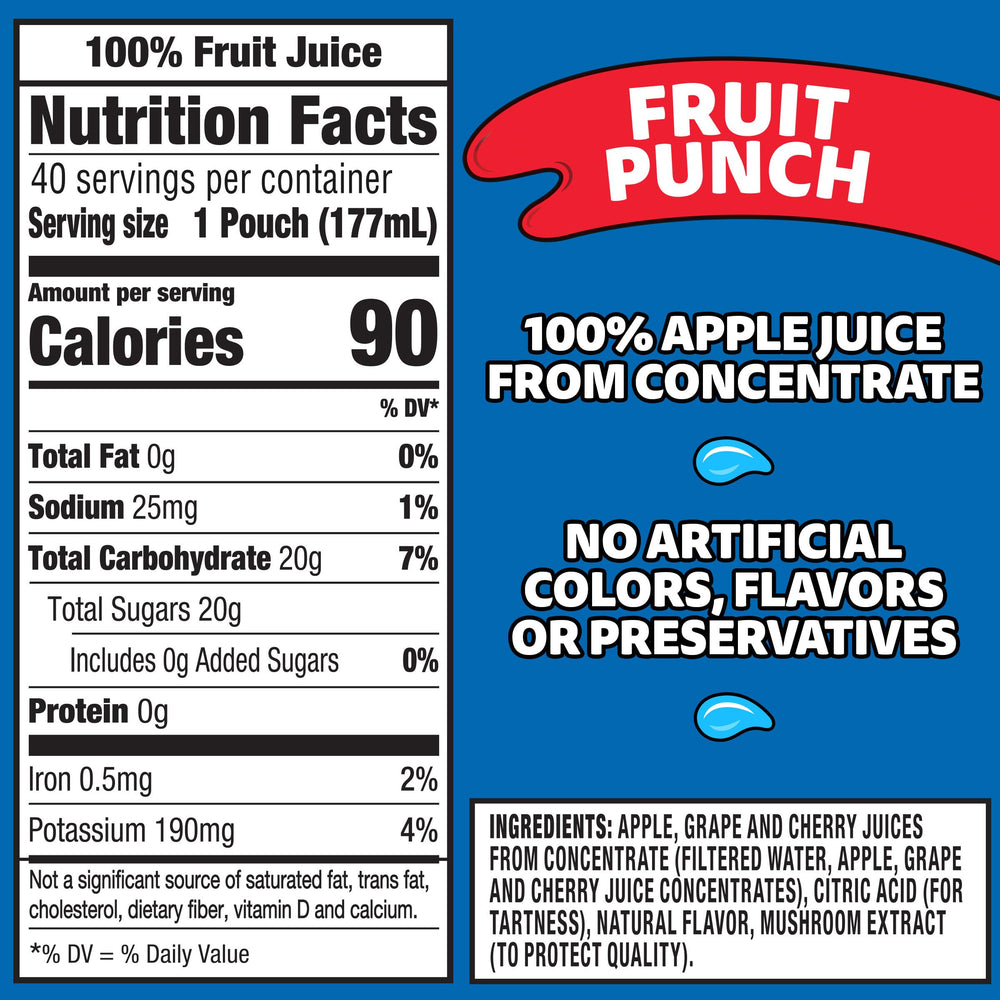 Capri Sun fruit punch pouch in a child's hand for on-the-go hydration