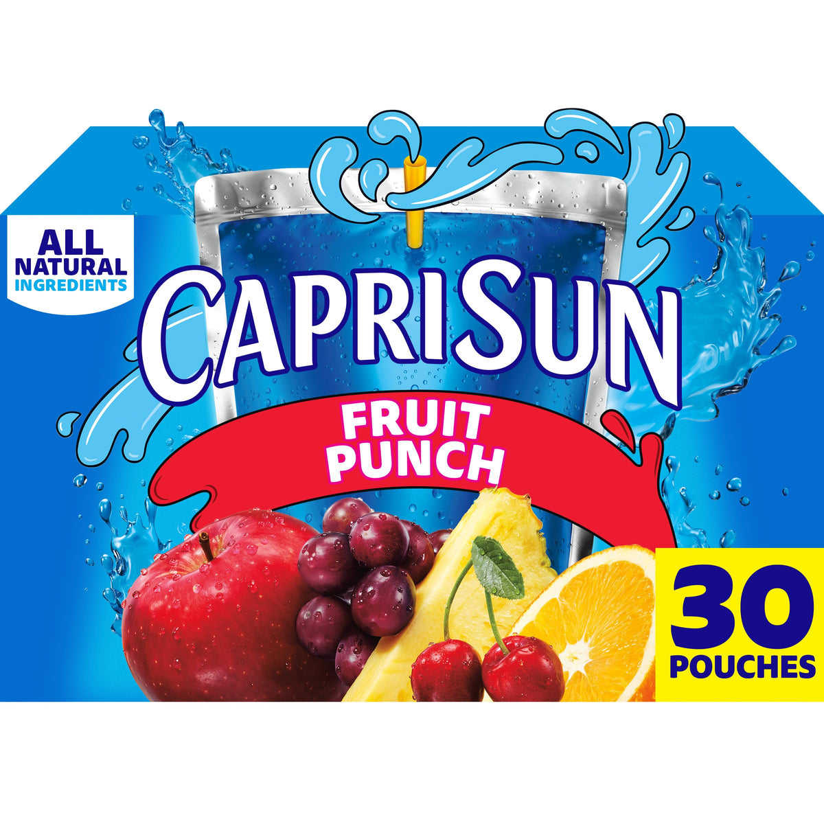 Capri Sun Fruit Punch pouch ready for lunchbox on the go