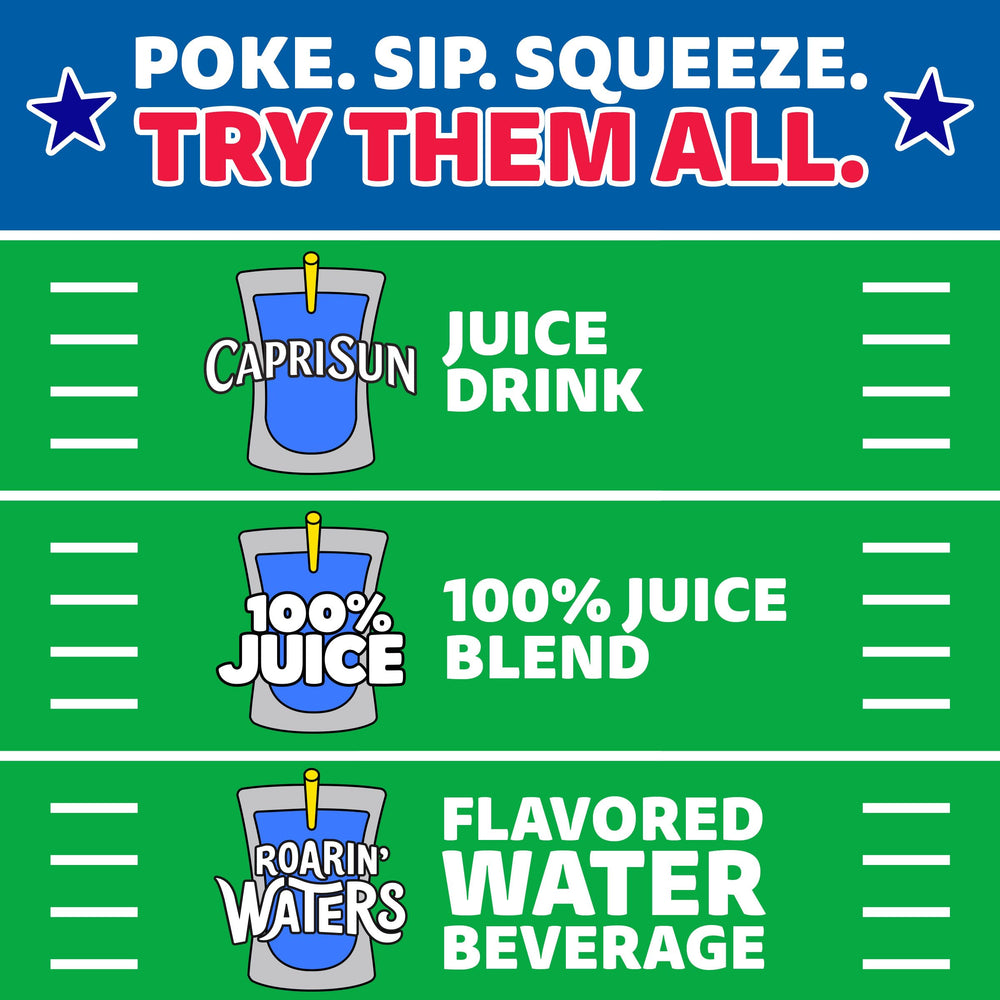 Capri Sun Game Day Gulp 10-pack carton signals value and easy stock-up.