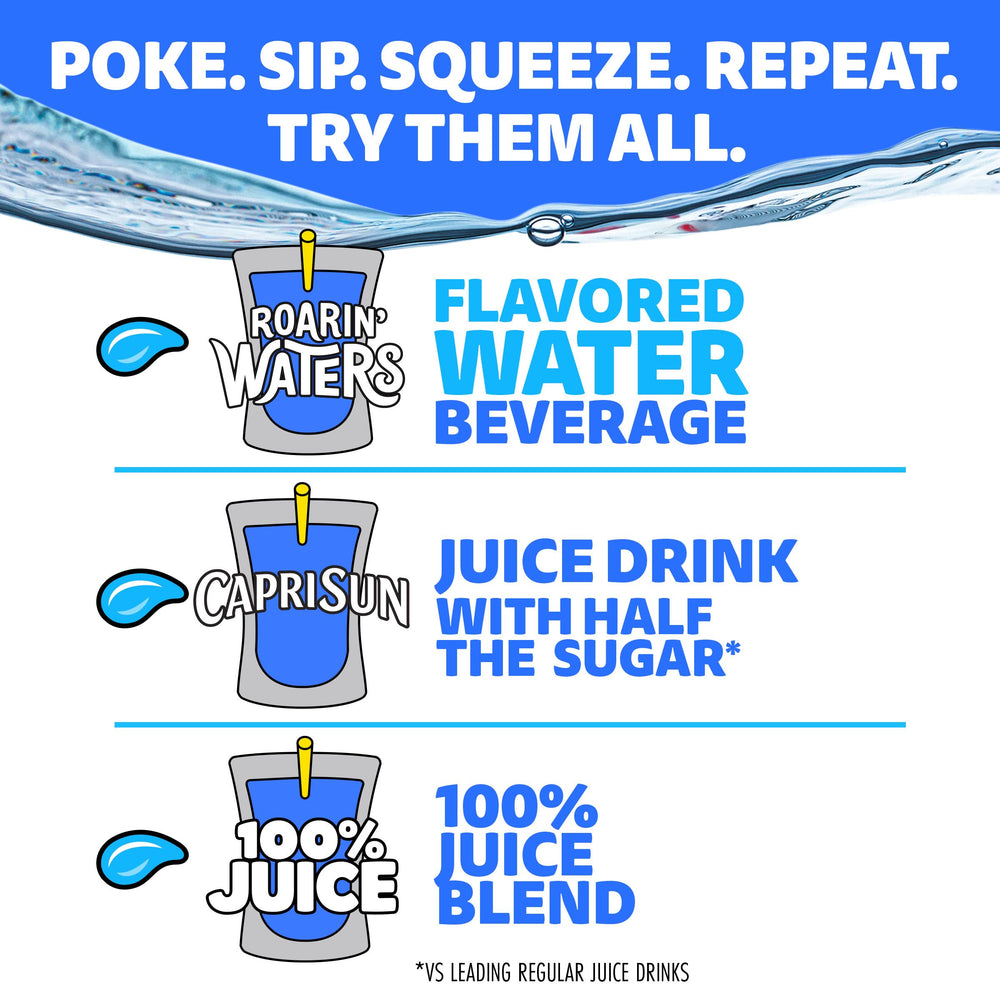 Capri Sun Roarin' Waters grape back of pack with ingredients