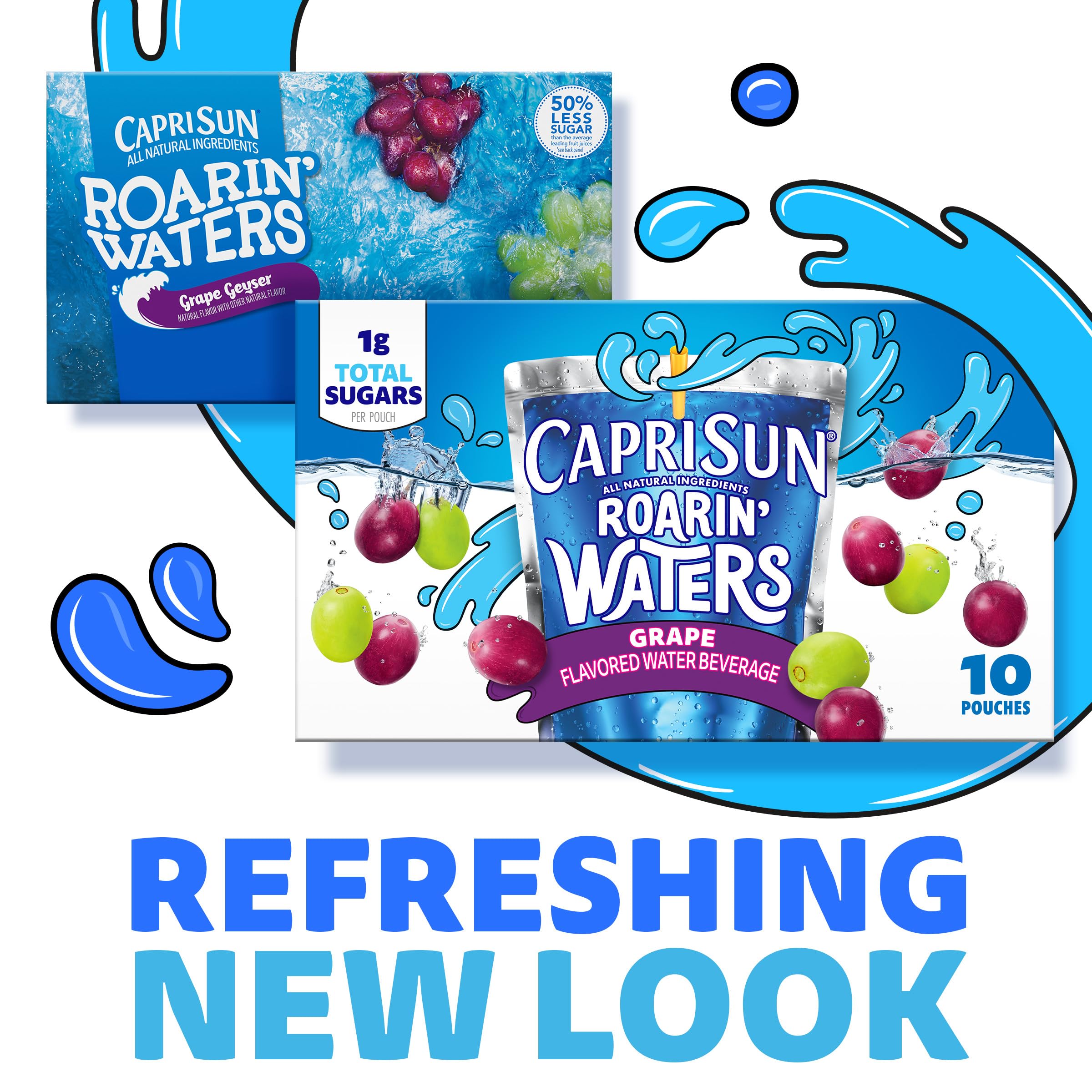 Capri Sun Roarin' Waters grape box set for bulk hydration