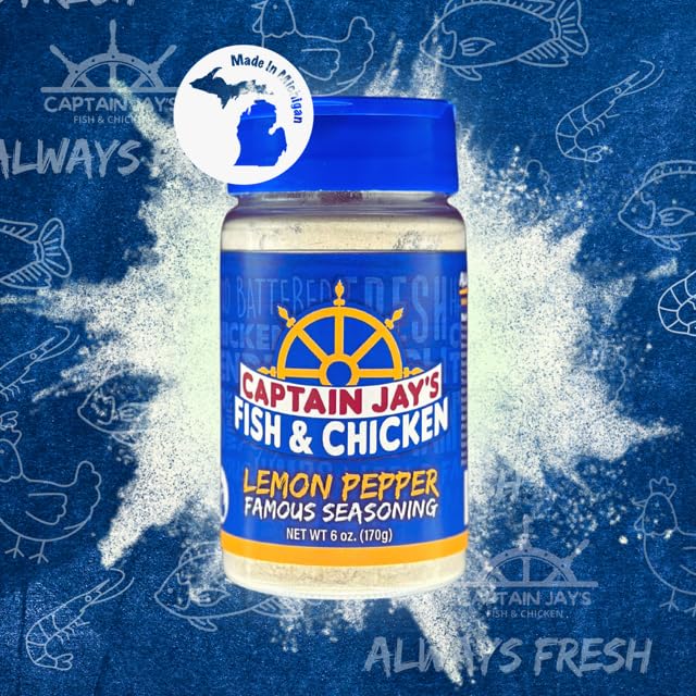 Close-up of Captain Jay's Lemon Pepper texture—bright citrus and bold pepper notes.