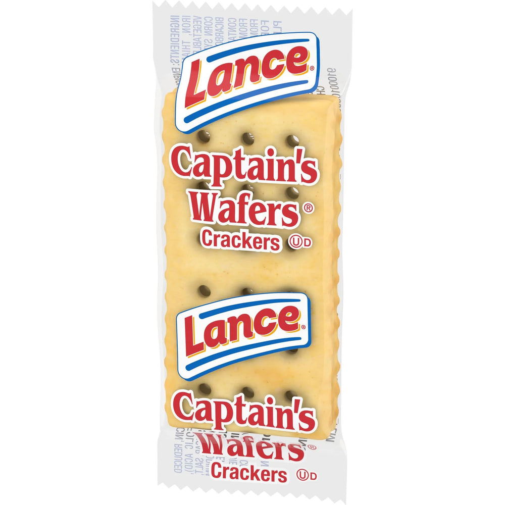 Captain’s Wafers Crackers original two-per-pack, ideal for quick snacking.