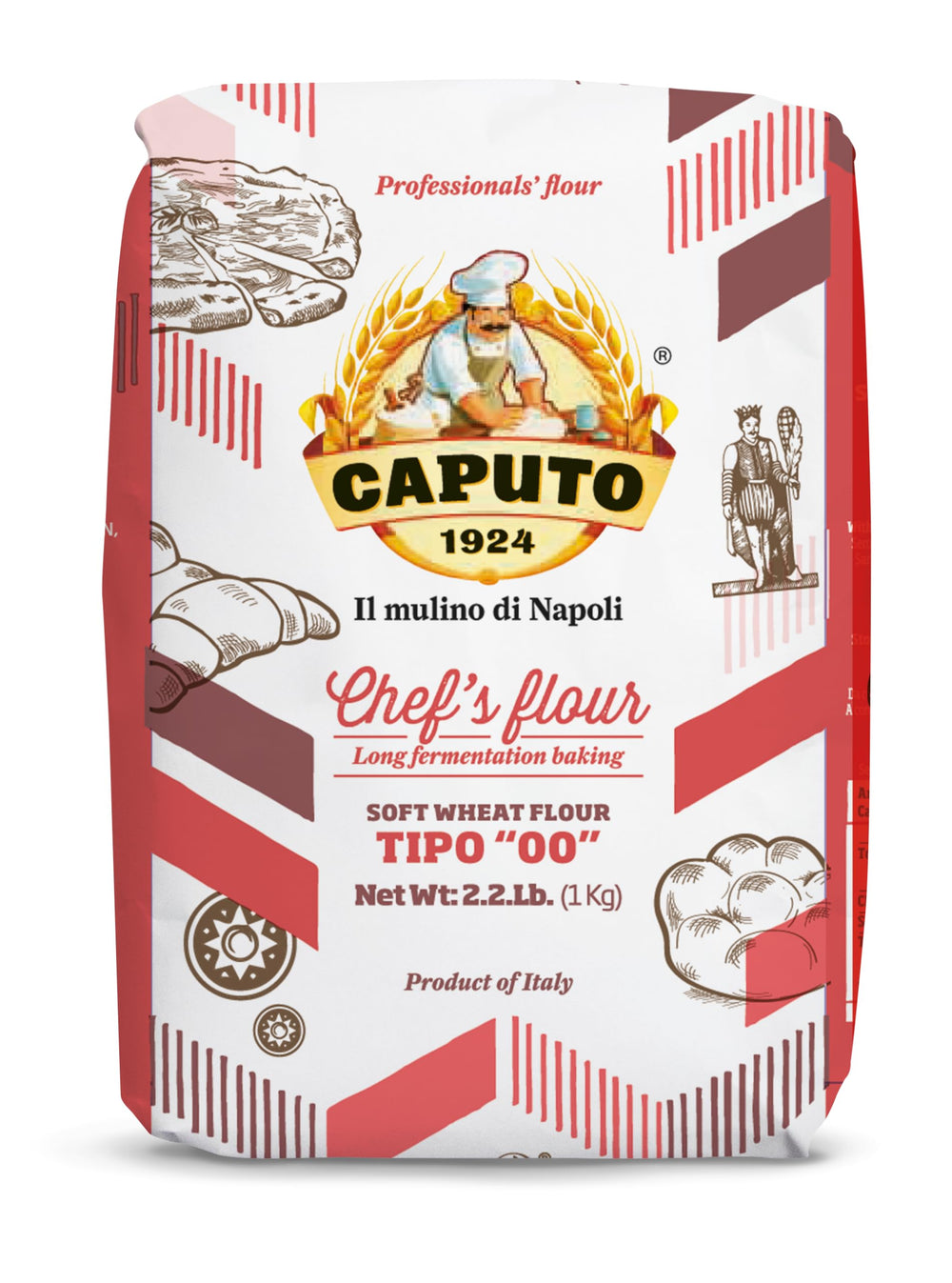Caputo Antimo 00 flour bag shown as baking staple for professionals