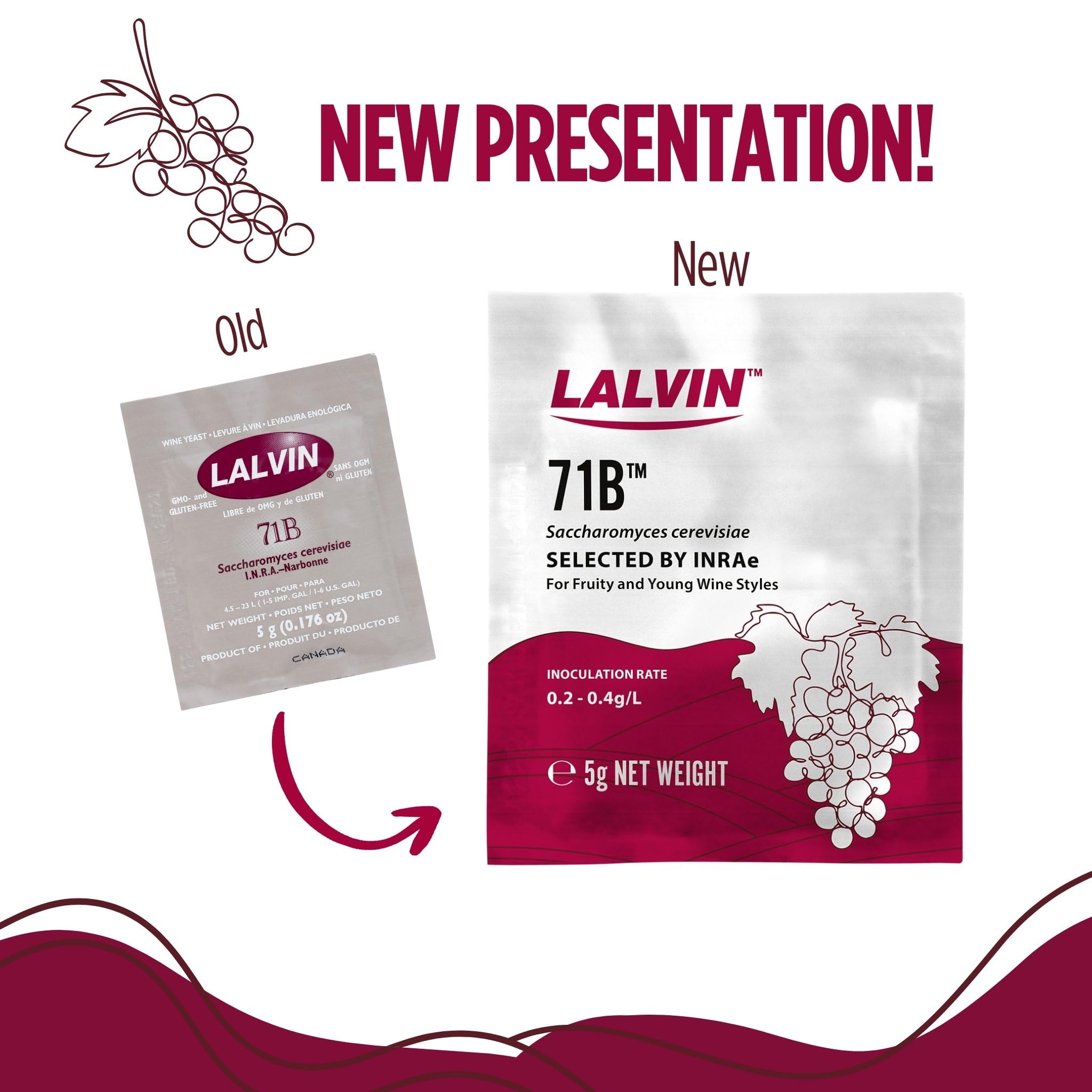CAPYBARA Lalvin 71B suitable for red, white, or rosé wines.