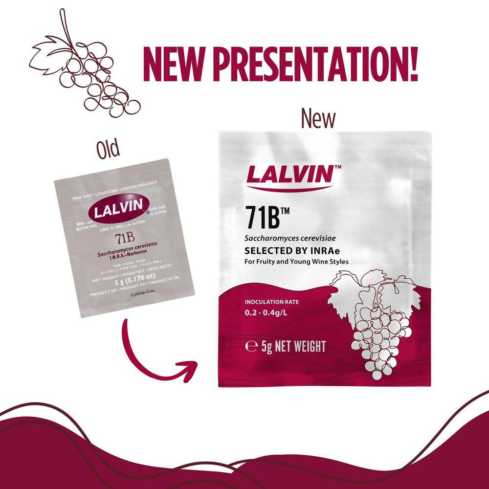 CAPYBARA Lalvin 71B suitable for red, white, or rosé wines.