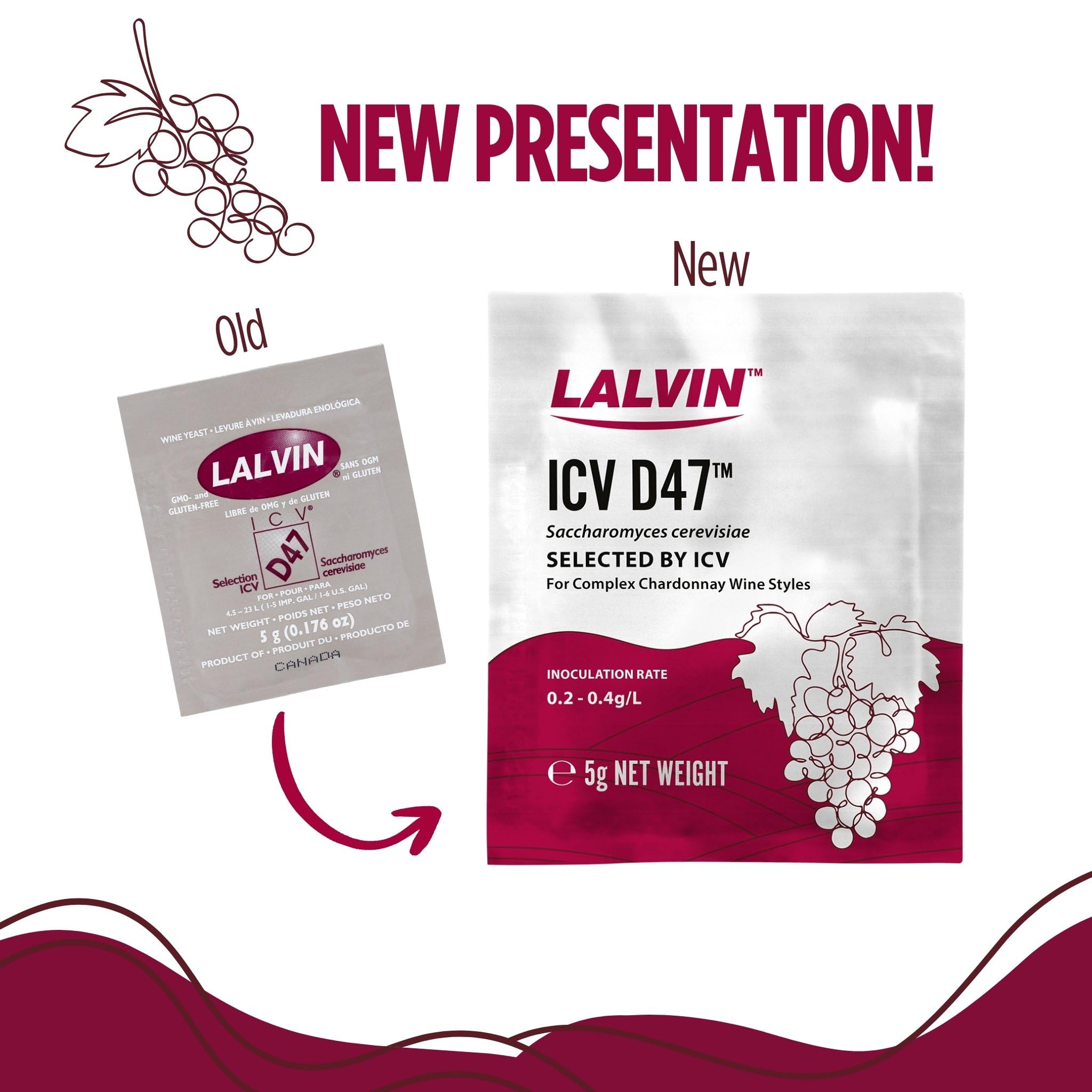 CAPYBARA Lalvin D47 bottle with aroma notes highlighting citrus and floral profiles.