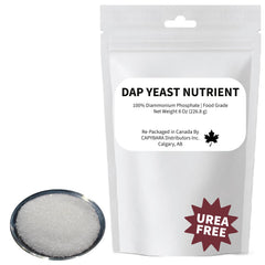 CAPYBARA Yeast Nutrient DAP 8oz package supports yeast growth for wine, beer, and bread fermentation