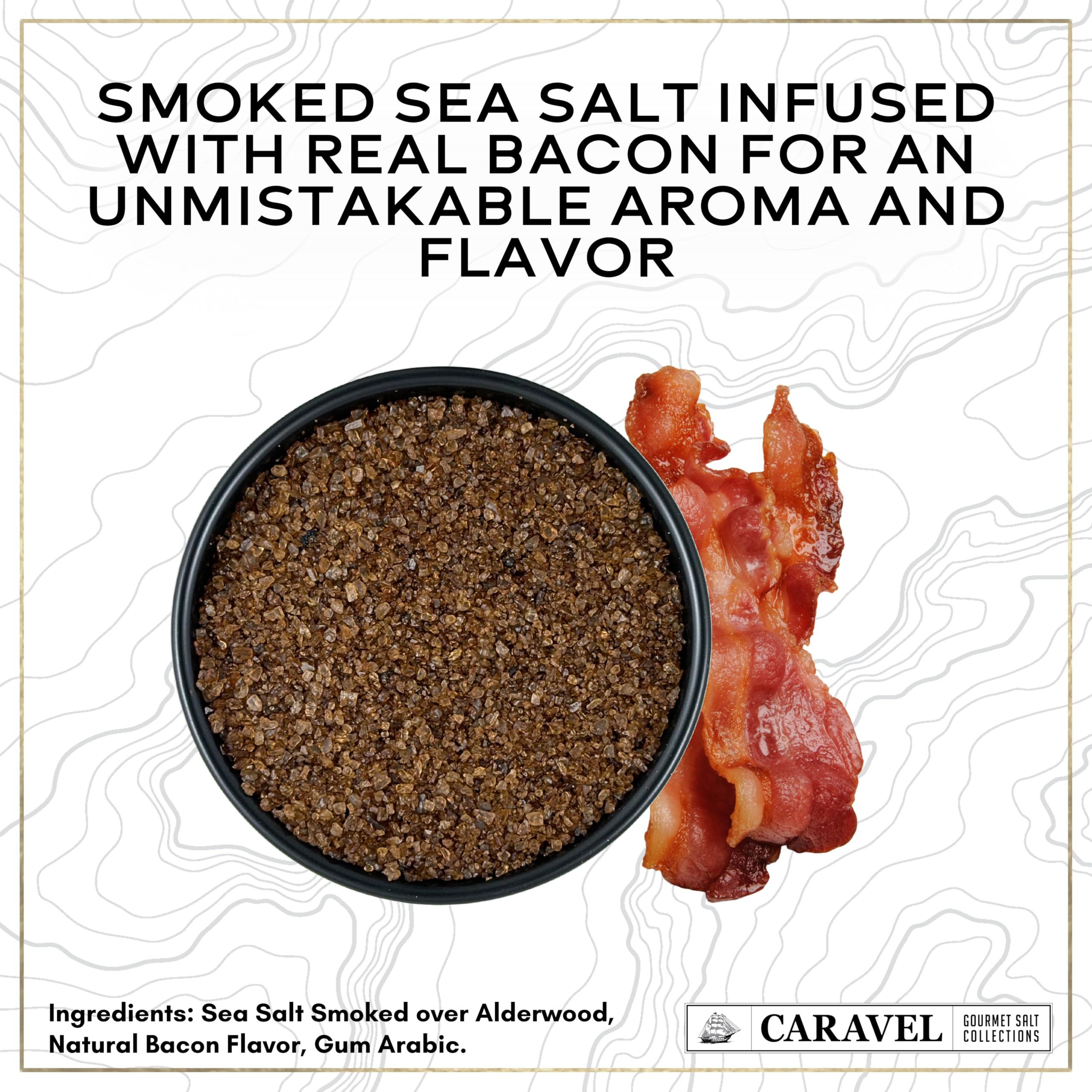 Caravel Gourmet alderwood smoked salt packaging shows premium flavor for kitchens.