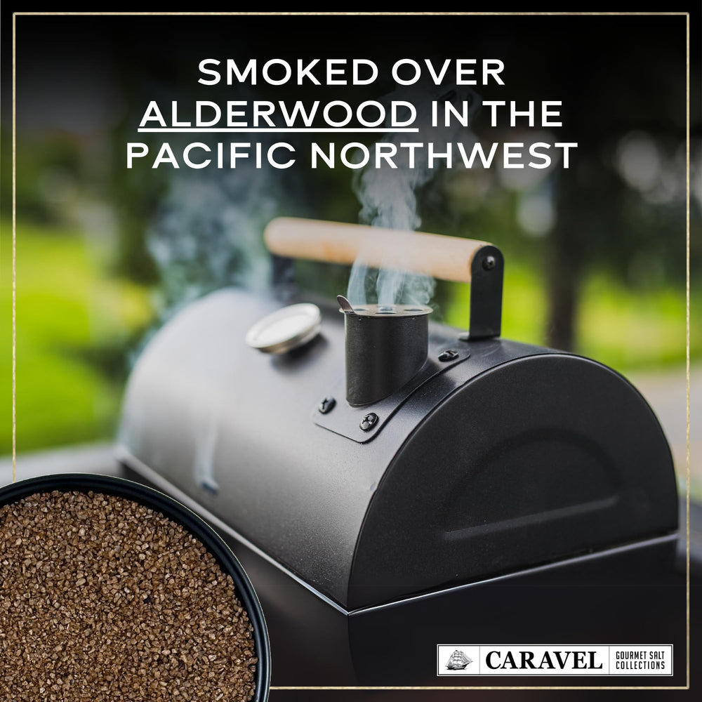 Caravel Gourmet applewood salt on avocado for a smoky finish