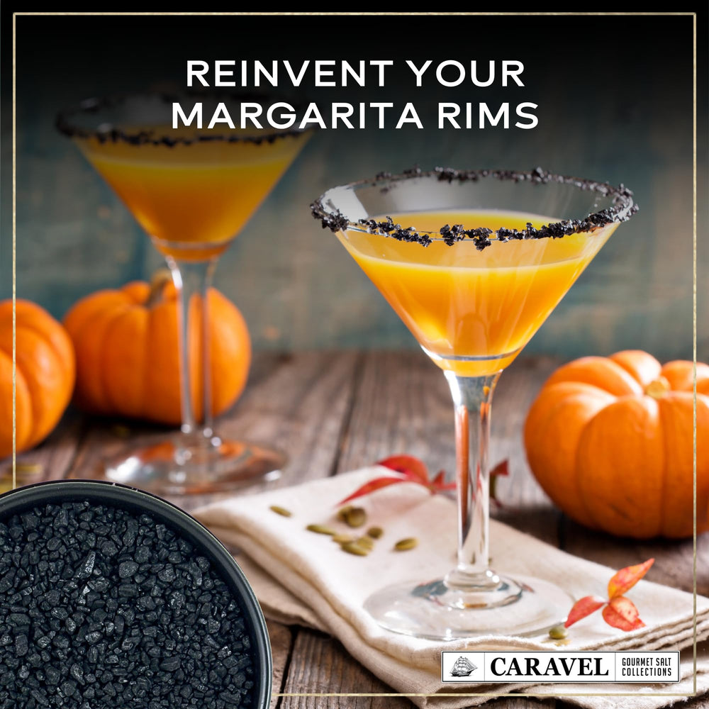 Caravel Gourmet Black Lava Salt on roasted vegetables elevates color.