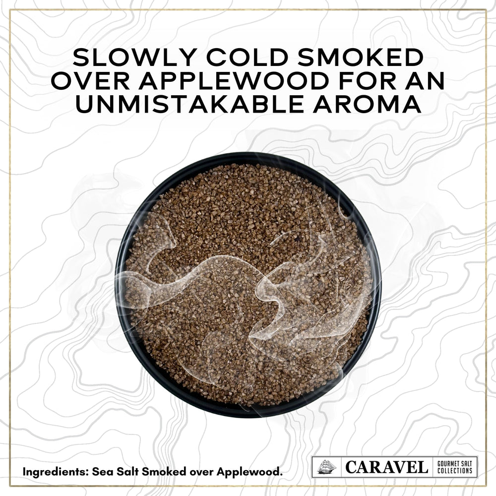 Caravel Gourmet finishing salt on a grilled steak for depth