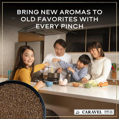 Caravel Gourmet applewood salt over roasted vegetables for smoky balance