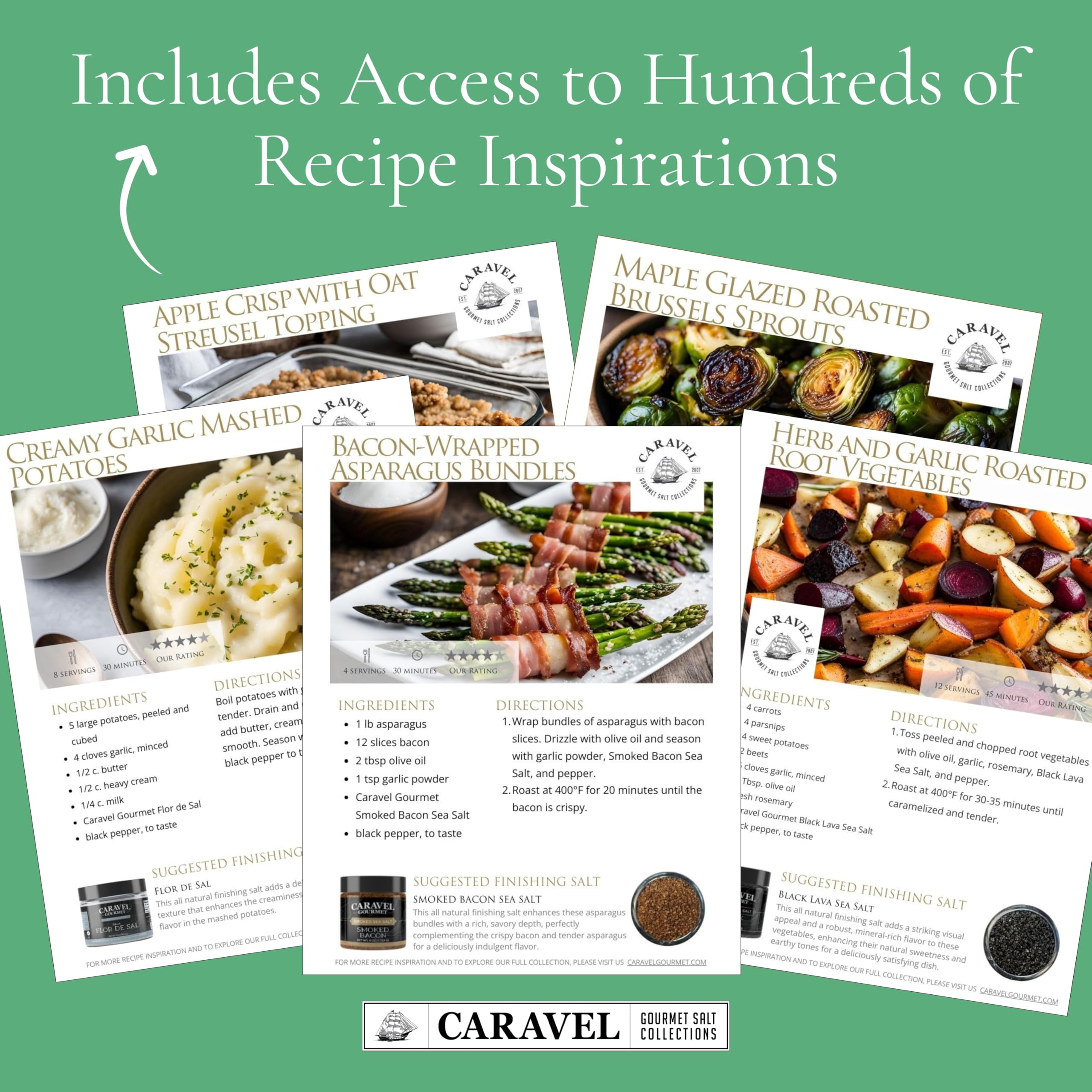 Caravel Gourmet salt sampler pack tin with wooden spoon as a gift.