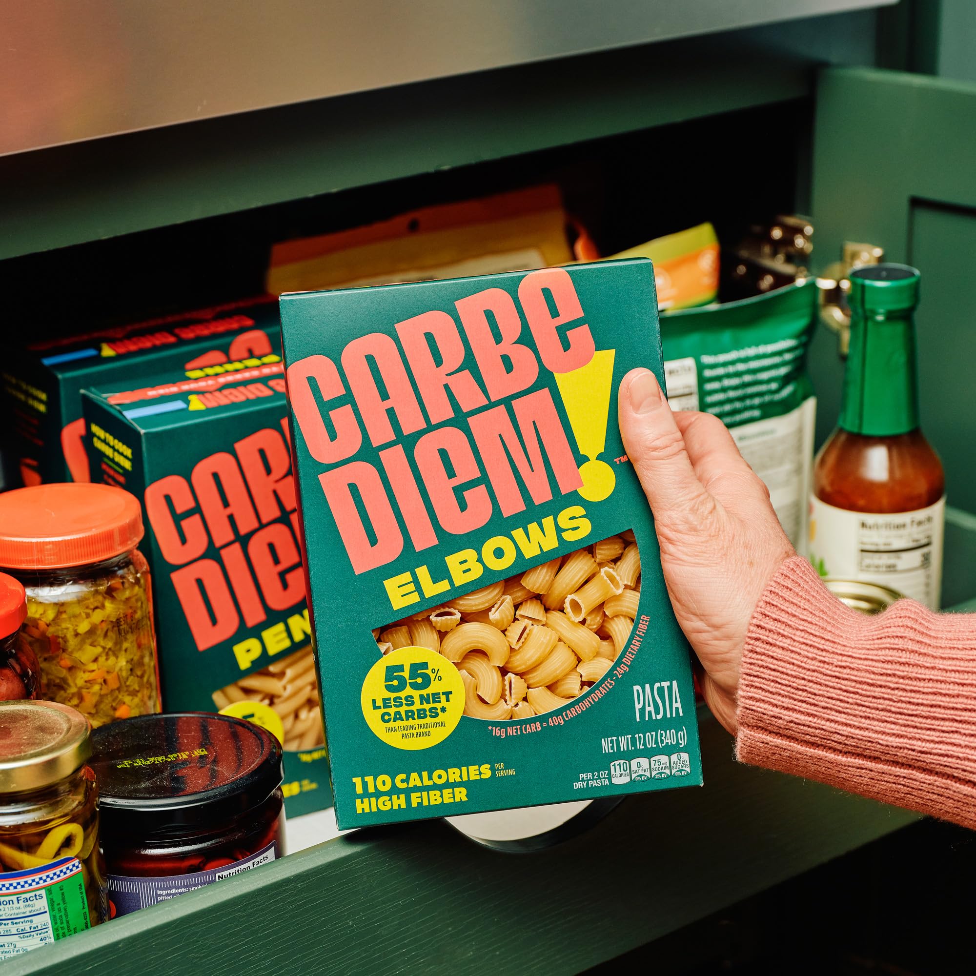 Carbe Diem protein-rich pasta offers 8 g protein per serving