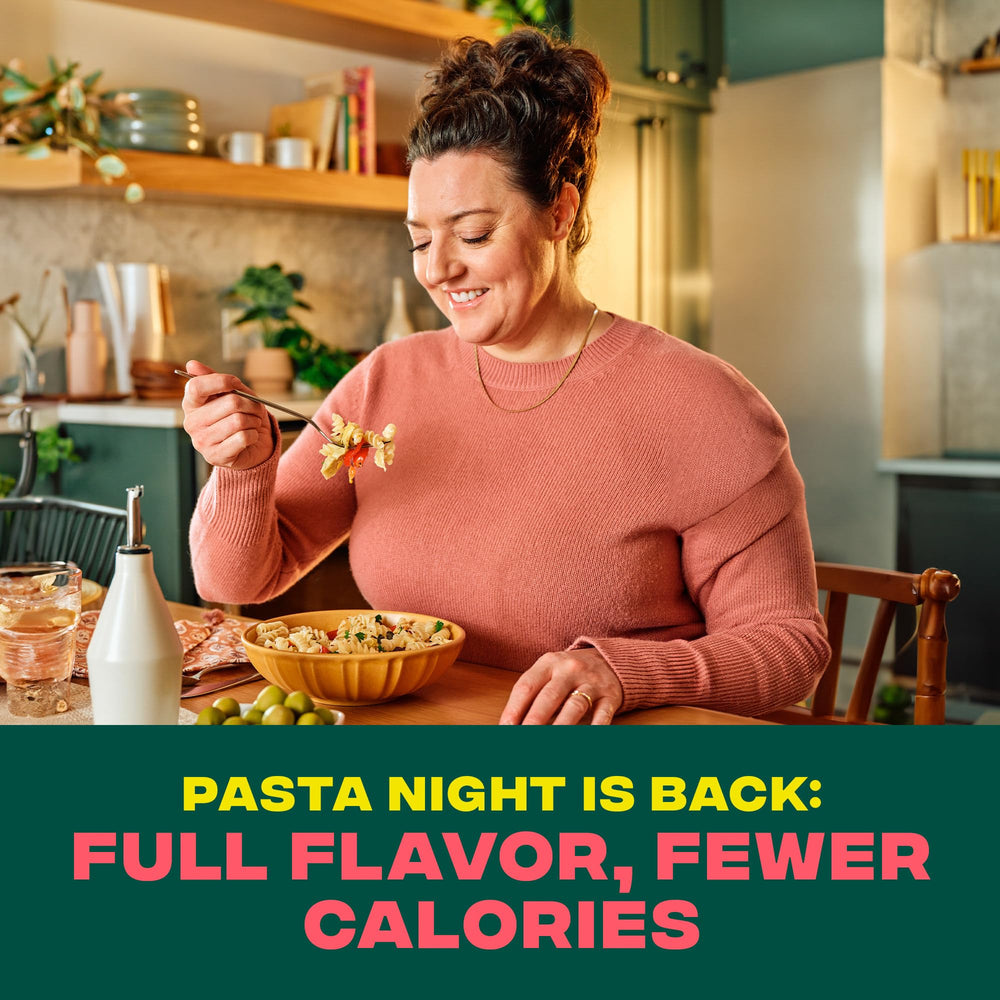 CARBE DIEM Rotini three-pack highlights value and lower net carbs.